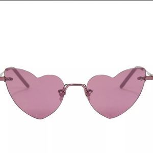 Saint Laurent Loulou Purple Heart Sunglasses